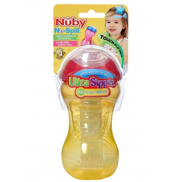 Nuby No Spill 420ml Ultra Sipper Cup,Yellow